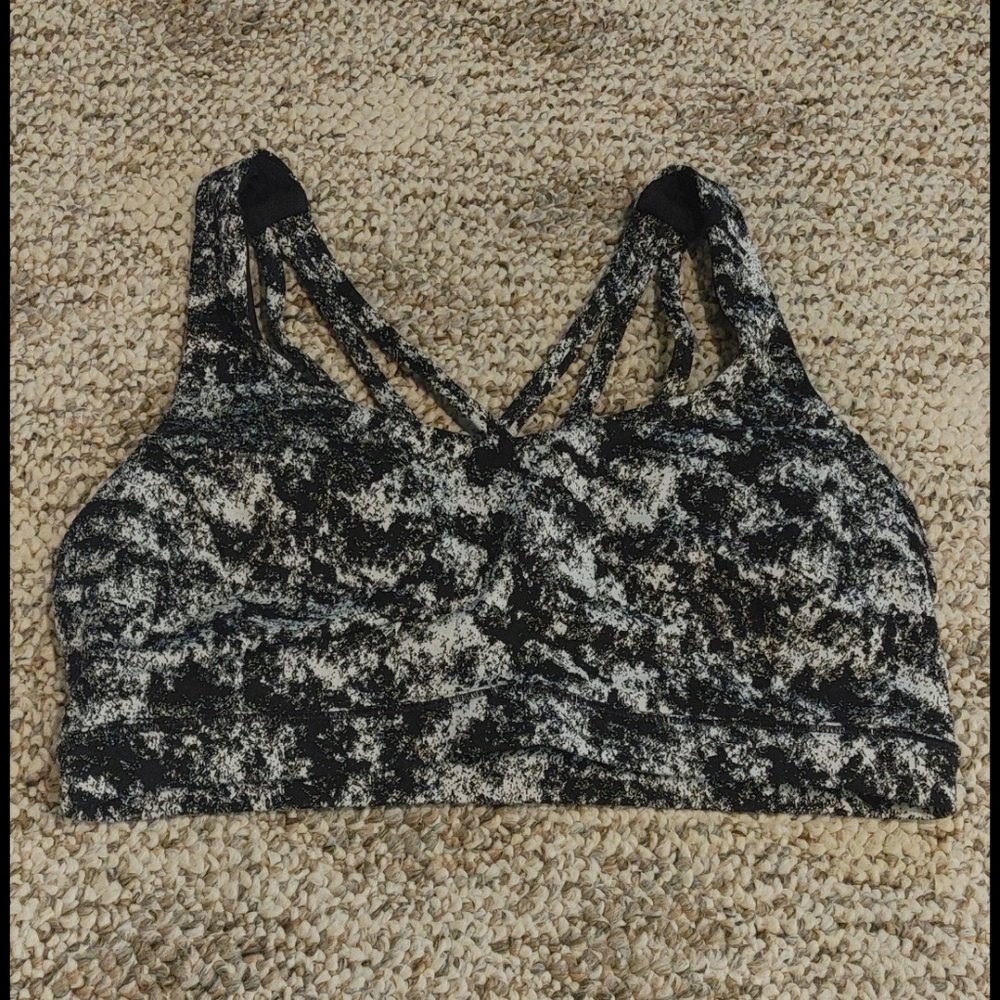 Free to be Serene Bra misted jacquard black white